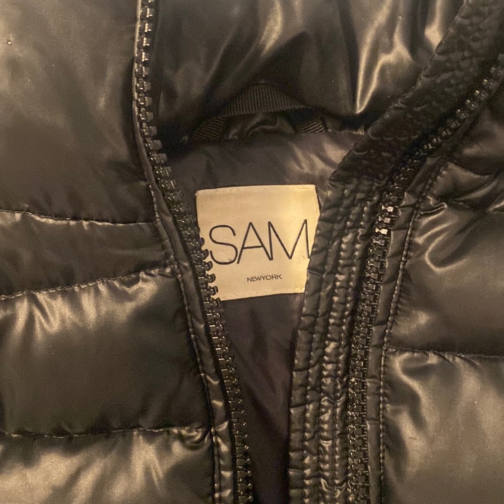Black SAM. Freestyle Down Puffer Jacket coat size xs